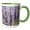 Green/White, variant on 3drose, Lavender Close-up., 11oz Mug