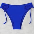 thumbnail image 4 of Bathing Suit for Women Halter Ring Linked Tie Side Bikini Sets Two Piece Swimsuit (Royal Blue,M), 4 of 6