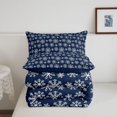 thumbnail image 5 of Manfei Cute Christmas Santa Claus Queen Comforter Set,Happy Xmas Comforter Sets Queen,Navy Blue Reversible,3pcs,1 Comforter and 2 Pillowcases, 5 of 7