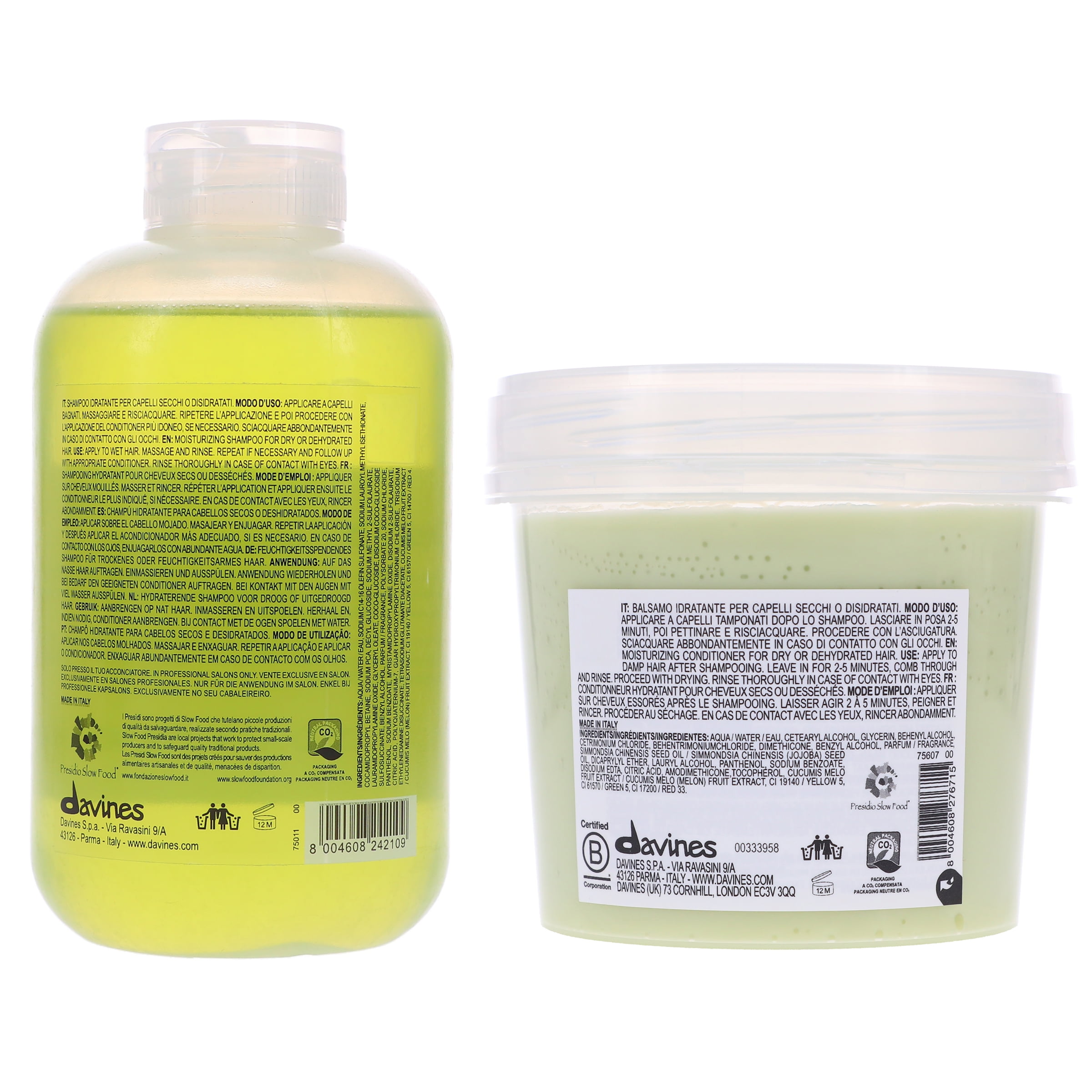 Davines MOMO Moisturizing Shampoo 8.45 oz & Conditioner 8.77 oz Combo Pack