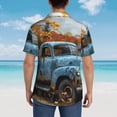 thumbnail image 3 of Lsque Rustic Vintage Truck Autumn pattern Hawaiian Shirt for Men, Unisex Summer Beach Casual Short Sleeve Button Down Shirts-3X-Large, 3 of 9