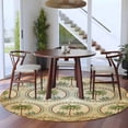 thumbnail image 3 of Vintage Palm Trees Round Area Rug 7Ft Washable Circle Rugs for Dorm Laundry Room, Summer Botanical Retro Watercolor Non-Slip Carpet Floor Mats Indoor Outdoor Carpet Runner Aesthetic Home Decor, 3 of 8