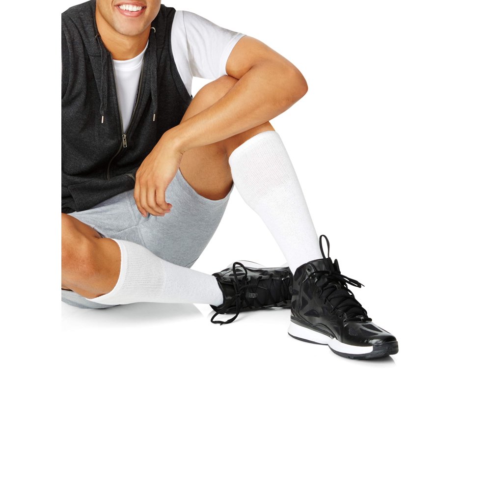 Hanes Men's Over The Calf Tube Socks 6Pack
