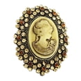 thumbnail image 1 of Hermoso broche retro de la Reina Victoria, broche decorativo para bufanda, bolso y ropa (dorado)., 1 of 5