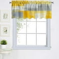 thumbnail image 6 of Kitchen Curtains Farmhouse Curtains Abstract Art Grey and Yellow Window Valance Curtains Semi Sheer Valance for Windows Short Window Treatment Decor Curtains Kitchen Valance 52X18 Inches, 6 of 6