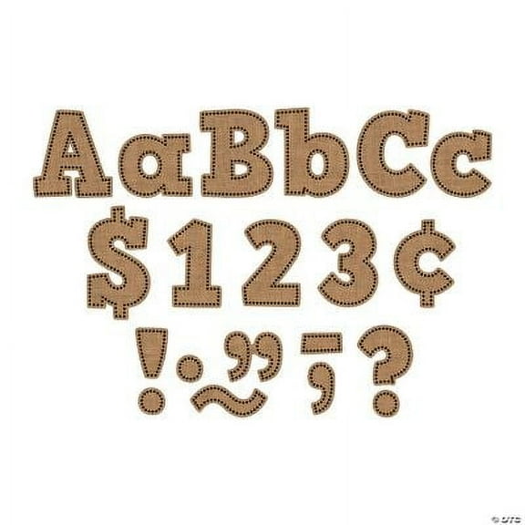 Burlap Bulletin Board Letters - 230 Pieces