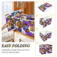 thumbnail image 2 of Yayeee Collapsible Cube Storage Bin with Lid Fabric Closet Decorative Basket with Handles, Purple Simple Triangles, 2 of 7