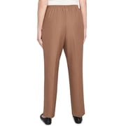 Alfred Dunner Womens Classic Signature Fit Textured Trousers With All-Around Elastic Waistband