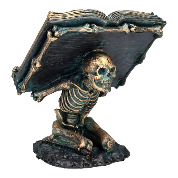 Pacific Giftware Spell Book Skeleton Podium Gothic Horror Home Decor Accent 6.75‚Äù Tall