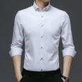 thumbnail image 5 of DDAPJ pyju 2023 Clearance Men's Big and Tall Dress Shirts,Slim Fit Button Down Shirts Long Sleeve Formal Suit Shirt Solid Lightweight Cooling Wrinkle Free Business Shirt M - 5XL, 5 of 6