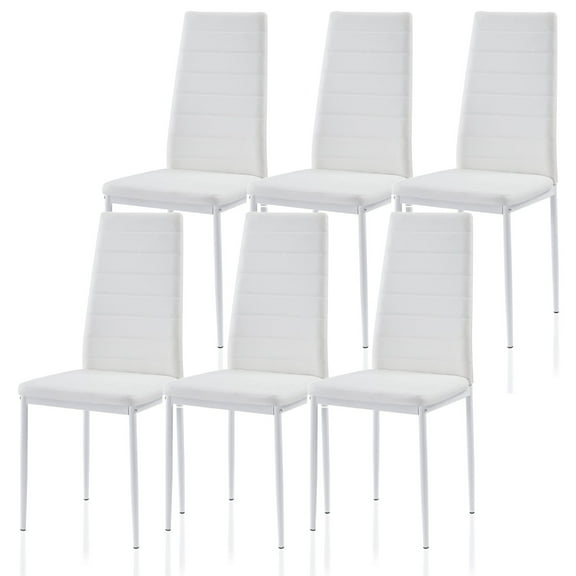 LLToo Set of 6 PU Leather Dining Chairs Elegant Design PU Chair Furniture