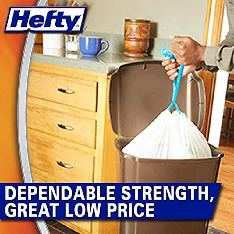Hefty Strong Tall Kitchen Trash Bags, Unscented, 13 Gallon, 45 Count, Men's, Size: One size, Clear