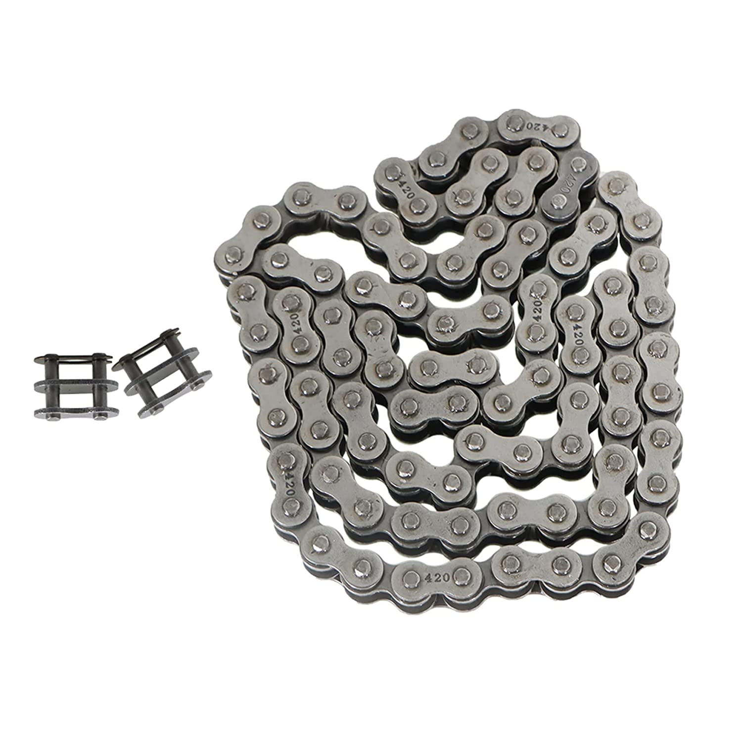 coleman mini bike 196cc chain SEBLAFF Mini Bike Rear Drive Chain, Replacement for Coleman 196CC CT200U,  Durable Steel #420 90L
