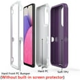 thumbnail image 5 of NIFFPD Samsung Galaxy A33 5G Case with Screen Protector Full-Body Shockproof Phone Case for Galaxy A33 5G Purple&White, 5 of 6