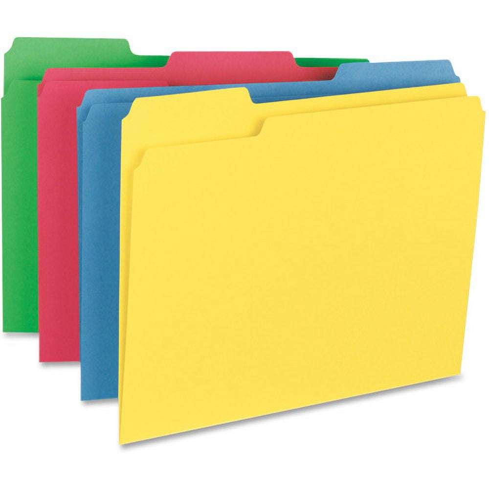 Business Source 1/3-cut Tab Hvywt Color File Folders