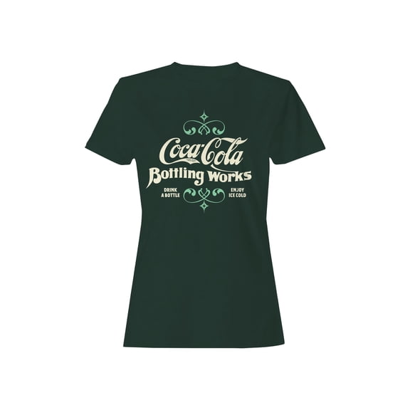 Officially Licensed Coca Cola Vintage Bottling Design Women's T-shirt
