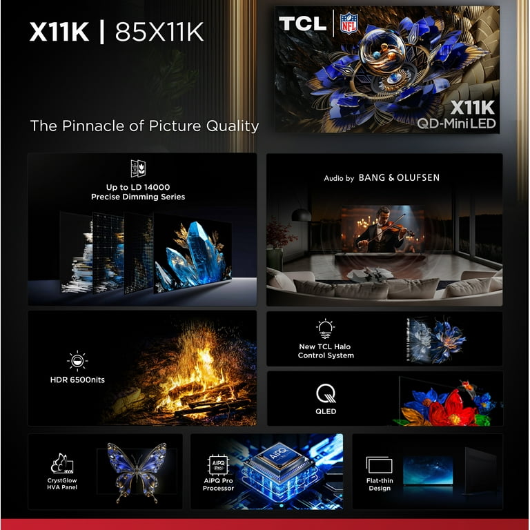 テレビ LTK TCL 85-Inch X11K Series QLED 4K Smart QD-Mini LED TV with