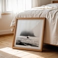 thumbnail image 6 of Foggy Sea Stack - Washington Photography Black and White Seascape Ocean Coastal Nature Landscape Waves Oak Framed Wall Art Print 20 x 20 inches, 6 of 8