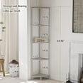 thumbnail image 2 of 5 Tier Corner Shelf Stand,Industrial 65" Corner Shelves Display Shelf for Living Room Decor,Wall Corner Bookshelf Multi Unit Organizer,Tall Shelf Plant Stand for Bedroom,Bathroom,Small Space, 2 of 7