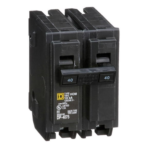 Square D Homeline 40A Double-Pole Standard Trip Circuit Breaker HOM240CP