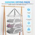 thumbnail image 4 of Hanging Drying Rack Sweater Drying Rack Hanging Mesh Bags Hanging Mesh Baskets Clothes Hanging Nets 3 Tier, 4 of 7