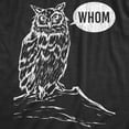 thumbnail image 2 of Womens Whom Owl T Shirt Funny Grammar Nerd Sarcastic Graphic Novelty Tee Womens Graphic Tees, 2 of 7