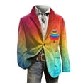 thumbnail image 4 of Boys Christmas Print Corduroy Blazer, All Over Christmas Pattern Lapel Suit Jacket with Buttons, Regular Fit Sports Coat for Parties, Prom, and Dinner Events Yellow, 4 of 4