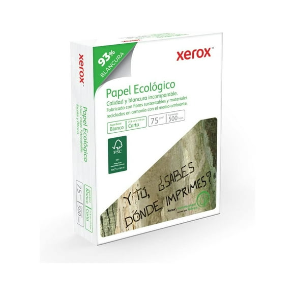 Papel Carta XEROX ECOLÓGICO 500 hojas Blancas