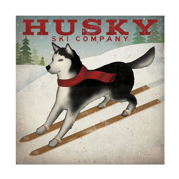 Trademark Fine Art 'Husky Ski Co' Canvas Art by Ryan Fowler