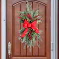 thumbnail image 7 of ABPWLY Home Christmas Bow Door Hanging Decoration Staircase Home Scene Layout Red Silver Bedroom Decor, 7 of 7
