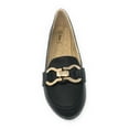 thumbnail image 3 of Victoria K Women's Pindot Gold Buckle Loafer Flats, 3 of 5