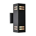 thumbnail image 2 of 2-Light Matte Black Outdoor Wall Lamp Waterproof Wall Lantern Exterior Sconce Light Fixture for Patio Courtyards Villa, 2 of 8