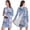 Light Blue Print, variant on Pinspark Hospital Nightgowns Women Open Back Nightdress Bedridden Elderly Women' Pajama Dress Long Sleeve Post Surgery Gowns