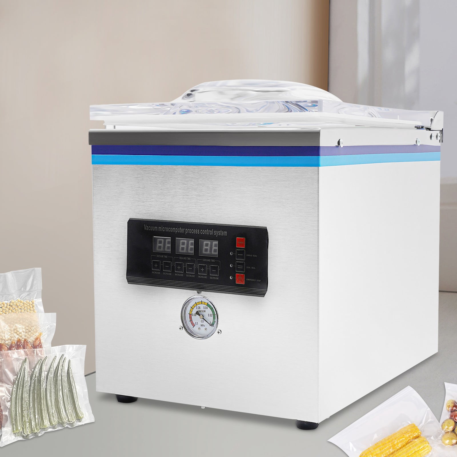 360W Vacuum Sealer, Sealing Machine and Food Saver, 110V ZK-260 Automatic Vacuum Sealing Machine for Home Kitchen Use