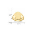 thumbnail image 5 of 14k 10.0x14.0mm Closed Back Signet Ring RS183, 5 of 6