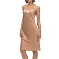 thumbnail image 2 of Sakmal Long Womens Nightgown Plus Size Lounge Dress Beige Sleeveless Nightgowns for Women S, 2 of 8