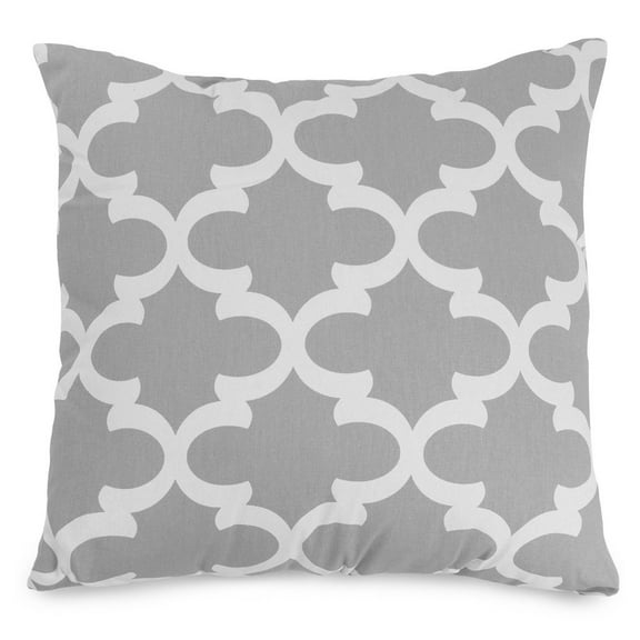 Majestic Home Goods Decorative Gray Trellis Extra Large Pillow