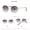 Gold box grey gradually, variant on Mens Polygon Sunglasses with UV400 Protection AC Lens Full Frame Metal Frame for Driving Commute Outdoor Sports Fashion
