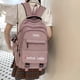 thumbnail image 3 of 1pc Mochila De Diseño De Varias Capas, Patrón De Letras De Moda Simple Mochila De Estudiante, Hombres Mujeres Estudiantes Universitarios Estudiantes De Secundaria Estudiantes De Escuela Intermedia Moc, 3 of 4