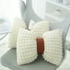 thumbnail image 1 of Almohadas, cojines decorativos, ropa de cama, almohadas, regalos para mujeres, 1 funda de almohada de gamuza sintética con lazo peludo para dormitorio, sofá y sala de estar., 1 of 6