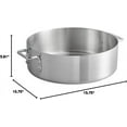 thumbnail image 6 of Soro Essentials- 18 qt. Aluminum Brazier with Riveted Handles Medium Weight 4 mm Thickness - Brazier Pot Cookware Perfect for Roasting Sauteing Searing and Pan Frying Home Kitchen Restaurant, 6 of 6