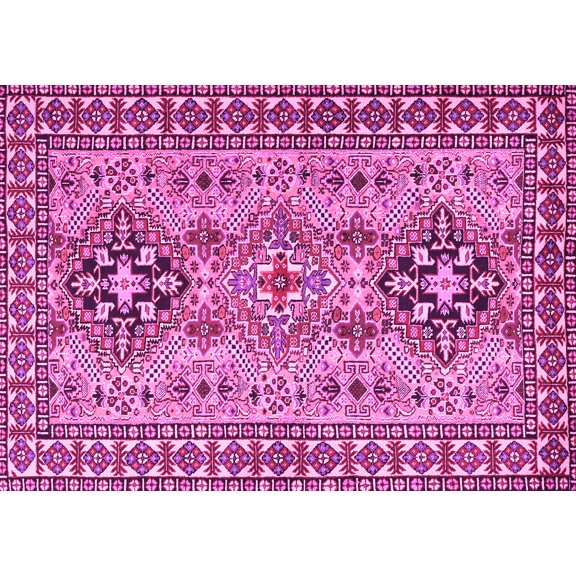 Ahgly Company Indoor Rectangle Persian Pink Traditional Area Rugs, 5' x 7'