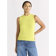 Free Assembly Women's Sleeveless Sweater Shell, Lightweight, Sizes XS-2XL