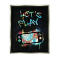 thumbnail image 4 of Stupell Industries Let's Play Video Games Neon Street Style Graphic Art Luster Gray Floating Framed Canvas Print Wall Art, Design by Victoria Barnes, 4 of 5