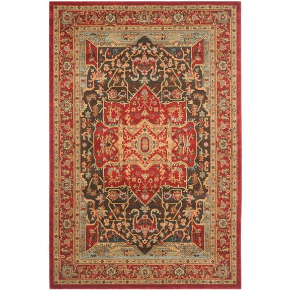 SAFAVIEH Mahal Trecia Oriental Area Rug, Red, 5'1" x 7'7"
