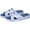 Blue Floral Paw, variant on GreaterGood Celebration Criss Cross Sandals Lightweight EVA Slip On Textured Footbed Colorful Animal Print Design for Women Mom Ladies