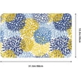 thumbnail image 3 of Blue Yellow and Navy Chrysanthemum Flowers Bath Mat Non-Slip Soft Microfiber Bathroom Rugs Washable Bathmat, Carpet Rug Entryway Daisy Floral Decor for Tub Shower Room Floor, 31.5x20 Mat, 3 of 6