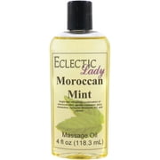 Moroccan Mint Massage Oil by Eclectic Lady, 4 oz, Sweet Almond Oil and Jojoba Oil