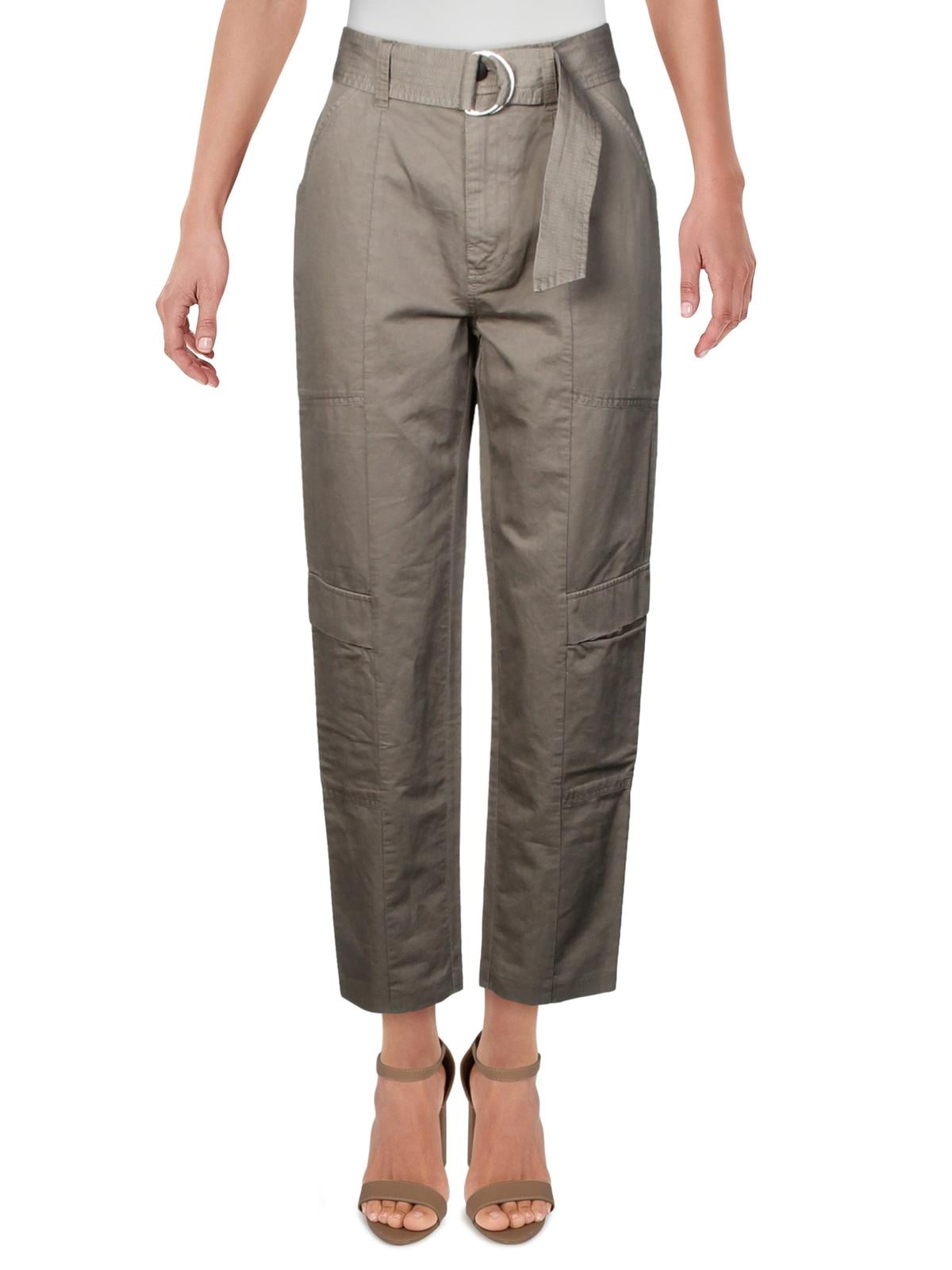 J Brand Womens Linen Blend Ankle Cargo 