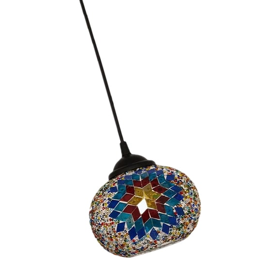 Turkish Pendant Lamp Colored Glass Droplight Lighting for Loft B